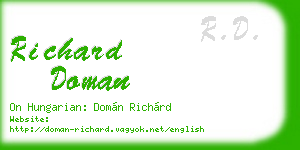 richard doman business card