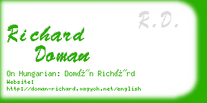 richard doman business card